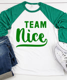 Team Nice Raglan Baseball Tee