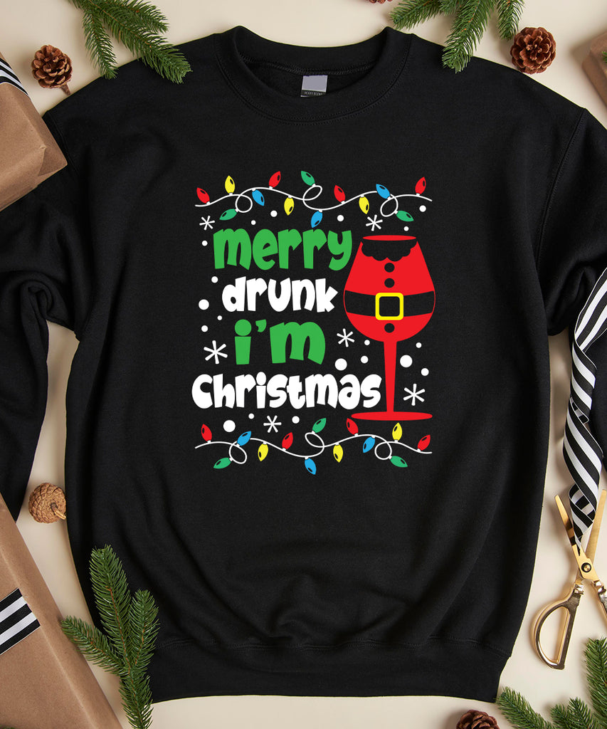 Merry Drunk I'm Christmas Sweatshirt