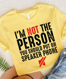 Not Speaker Phone Friendly