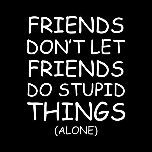 Friends Don't Let Friends Do Stupid Things (Alone)